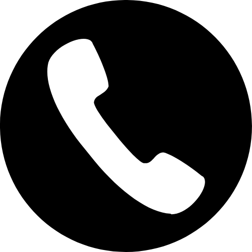 Icon eines Telefons auf schwarzem Hintergrund.